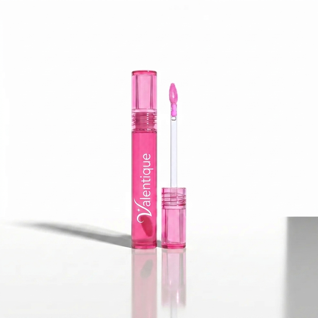 All-in-One Lip Gloss & Plumping Oil – Nourishing, Pink Sparkle Shade (3 ml)